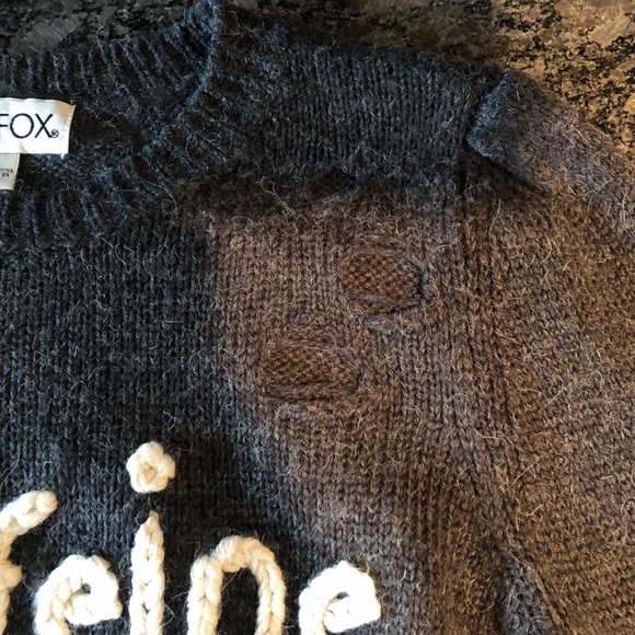 Wildfox “Caffeine Machine” Distressed Sweater - Picture 6 of 9